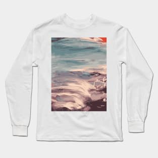 Abstract Sunset Beach Waves Long Sleeve T-Shirt